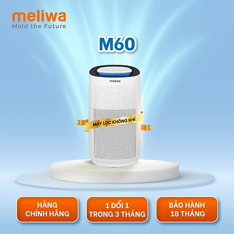 Máy lọc không khí meliwa M60 Lọc bụi mịn đến 99,95, Công suất lọc lớn 500m3h & Tiết kiệm điện thương hiệu Singapore