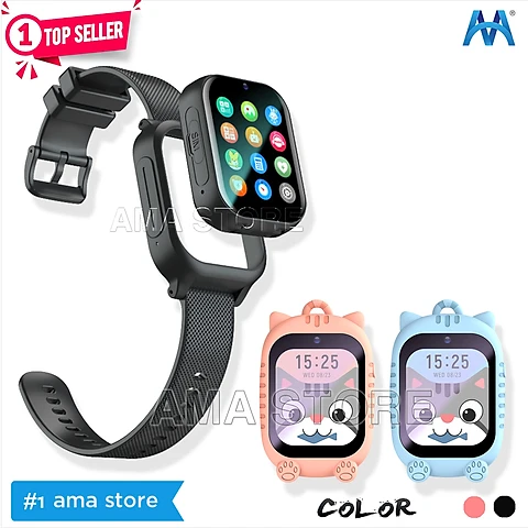 Đồng hồ Thông Minh Định vị Trẻ em SmartWatch AMA K26 Lắp sim Gọi Video có thể Tháo rời Tiện lợi Hàng nhập khẩu - Đen Black