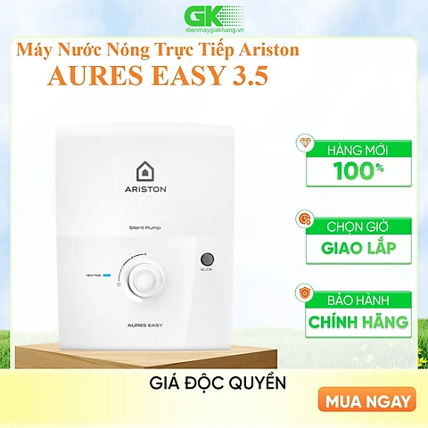 Máy nước nóng trực tiếp Ariston AURES EASY 3.5 3500W - Hàng chính hãng