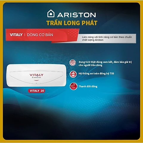 Máy Nước Nóng Gián Tiếp Ariston Vitaly Slim 20L