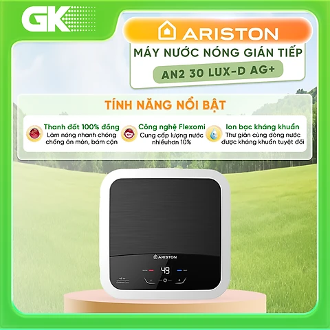 Máy nước nóng gián tiếp 30 lít Ariston AN2 30 LUX-D AG HÀNG CHÍNH HÃNG CHỈ GIAO HCM