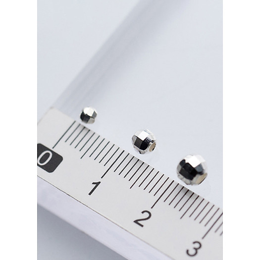 Combo charm bi bạc đa giác trơn xỏ ngang - Ngọc Quý Gemstones