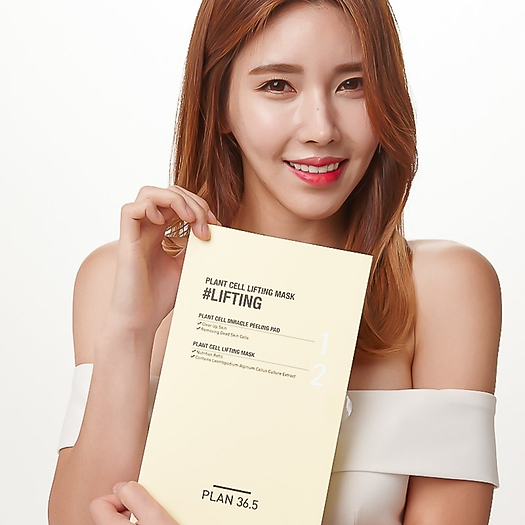 Mặt Nạ 2 Bước Tẩy Tế Bào Chết & Nâng Cơ Lifting Peel Plan36.5 Hàn Quốc - Tăng Độ Đàn Hồi, Cung Cấp Dưỡng Chất & Cải Thiện Nếp Nhăn - Chiết Xuất Từ Tế Bào Gốc Thực Vật (10g + 25g/ Miếng) (10 Miếng/ Hộp)