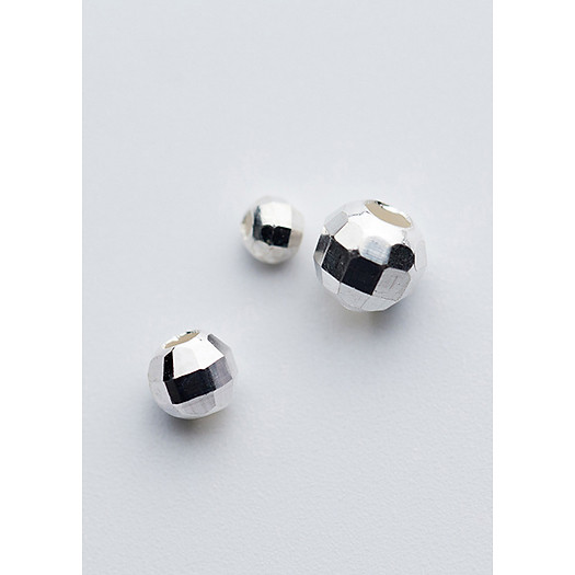 Combo charm bi bạc đa giác trơn xỏ ngang - Ngọc Quý Gemstones