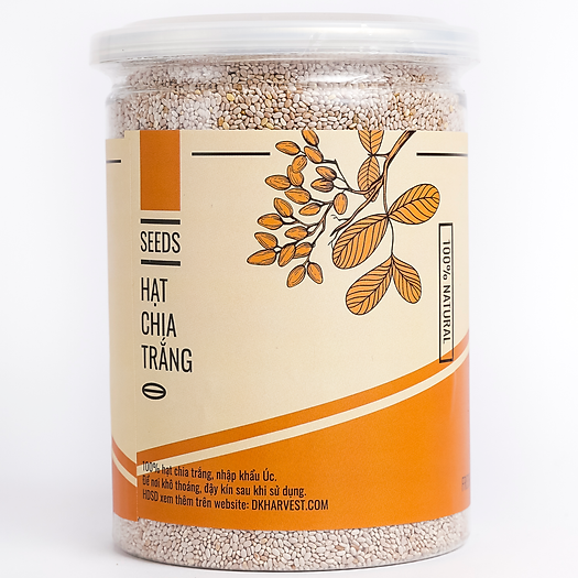 Hạt Chia Trắng DK Harvest (Nhập Khẩu Úc) - 300g, 500g - giàu acid béo omega-3, chất xơ, protein và chất chống oxy hoá