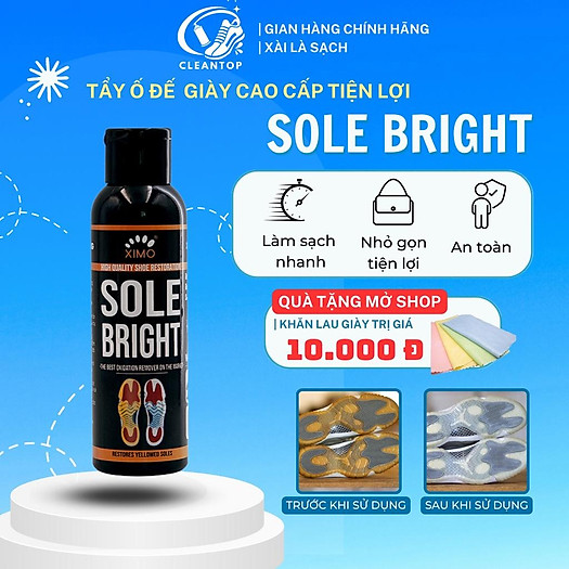 Dung Dịch Tẩy Ố Vàng Đế Giày Ximo Sole Bright Cho Đế Giày Cao Su, Nhựa