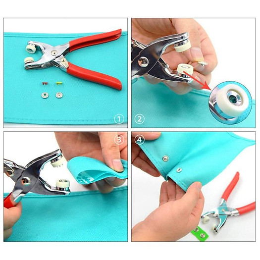 Cúc áo kim loại, bấm cúc 4 chi tiết