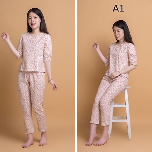bộ lửng mặc nhà, quần áo nữ dài xinh xắn