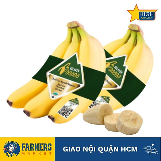 Chuối Bolaven Fruisco (Nhánh 4 trái) - Dẻo chặt, chắc thịt, hương thơm hơn chuối thường.