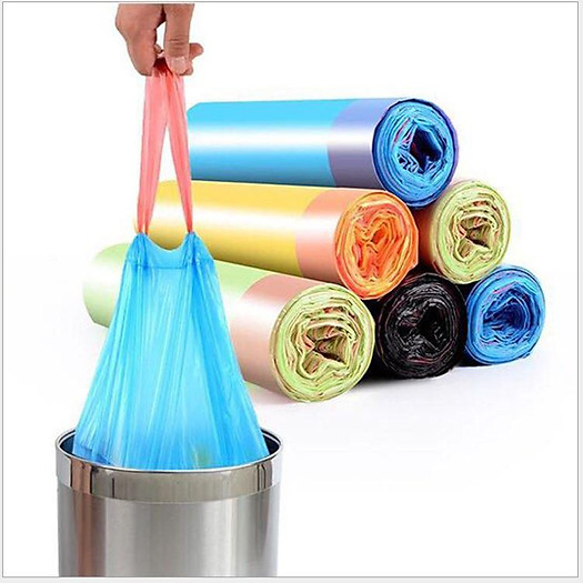 Cuộn Túi Đựng Rác Có Dây Rút (1 cuộn gồm 15 túi) Hàng Dày Dặn, Loại ...