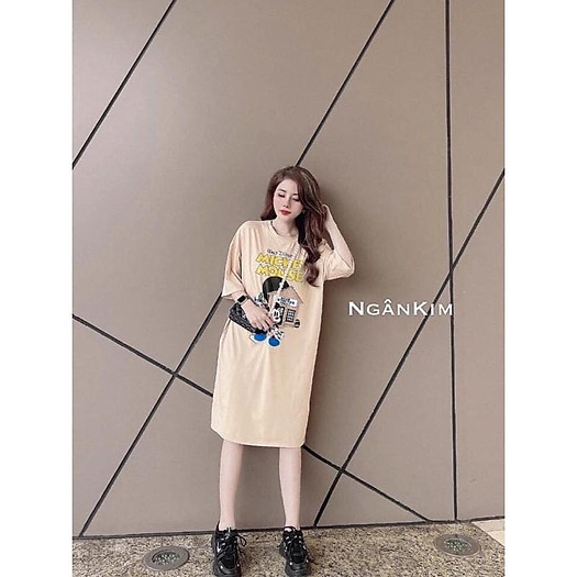 Đầm suông thun cotton