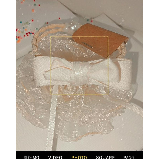 Dây cột tóc nơ trắng