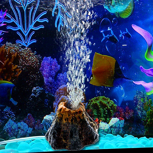 Mô hình san hô núi lửa vỏ ngọc trai trang trí tiểu cảnh bể cá phụ kiện bể cá lũa bể cá thủy sinh trang trí nhà cửa