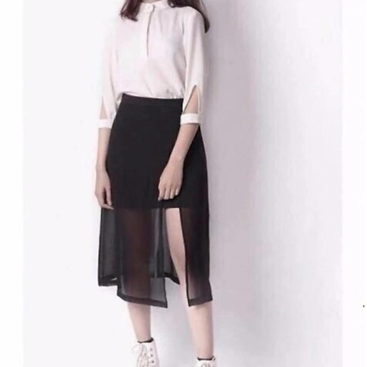 VÁY VOAN 2 LỚP XẺ TÀ