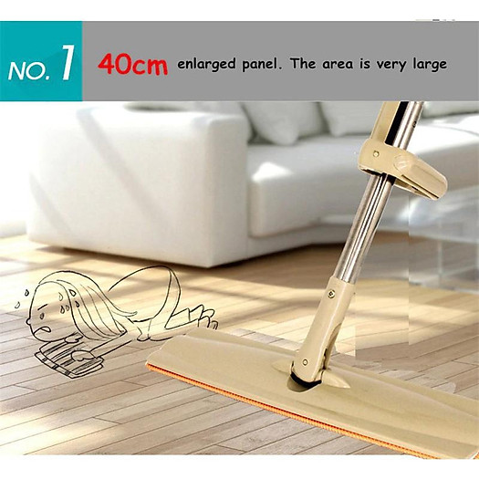 Cây lau nhà tự vắt thông minh xoay 360 độ chổi phẳng lau nước sàn nhà tường gỗ siêu sạch