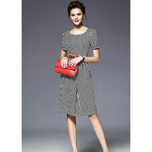 Đầm sọc u30 cá tính D316