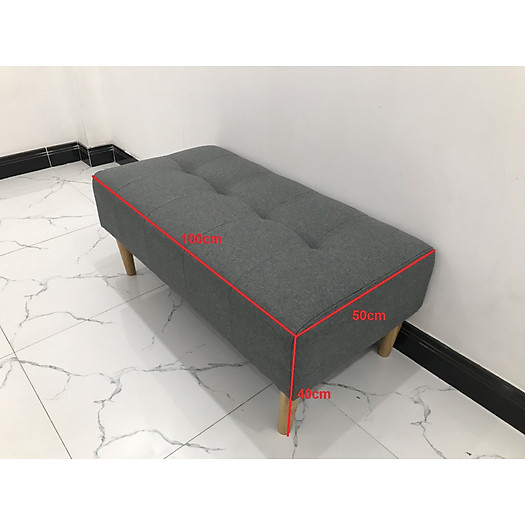 Ghế sofa đôn mini chữ nhật xám đậm nhiều kích cỡ