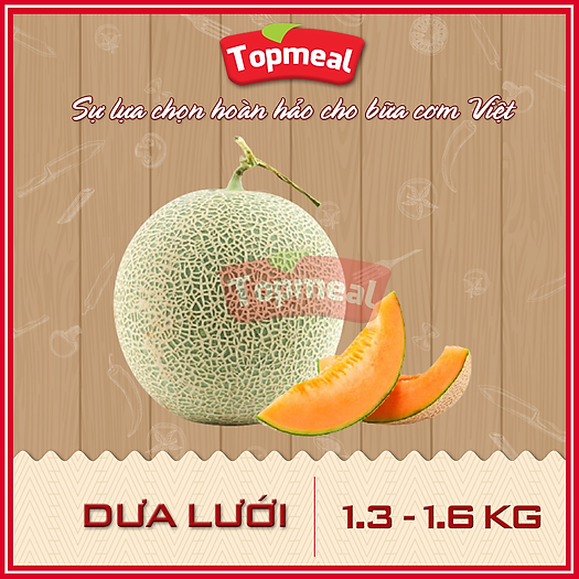 HCM - Dưa lưới (1.3 - 1.6kg) - [Giao nhanh TPHCM]