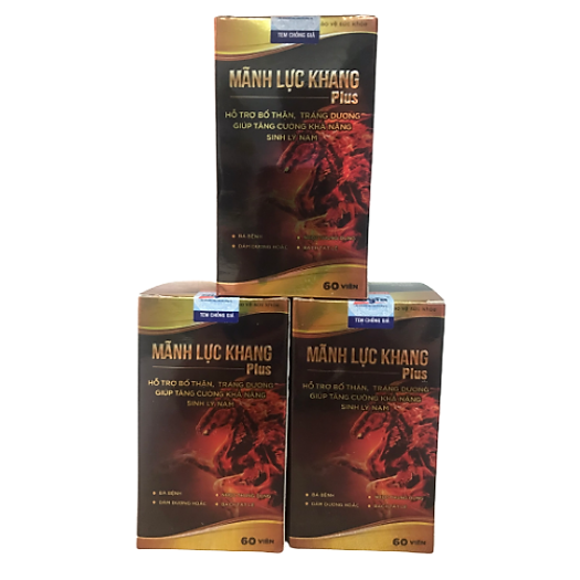 Mãnh Lực Khang Plus - Hỗ Trợ Bổ Thận, Tráng Dương & Tăng Cường Khả Năng Sinh Lý Nam Hộp 60 viên
