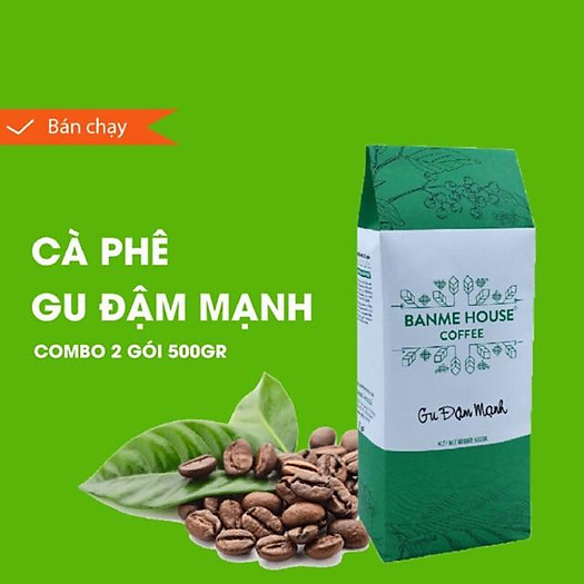 1kg Cà phê Nguyên chất Gu Đậm Mạnh