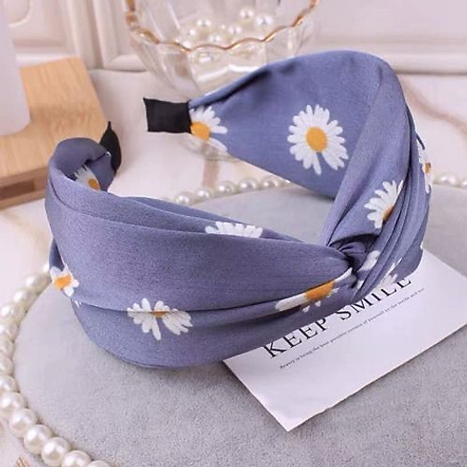 Bờm lụa bản to hoa cúc BN118