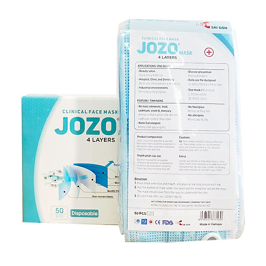 Khẩu trang y tế kháng khuẩn JOZO BigC Saigon mẫu mới