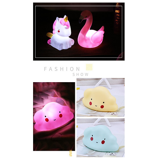 Đèn đồ chơi đèn Led cho bé - Đèn Led trang trí - Quà tặng sinh nhật, quà tặng lưu niệm siêu dễ thương hình mây trắng Cute - DP01