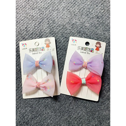 Set kẹp nơ xinh xắn cho bé gái