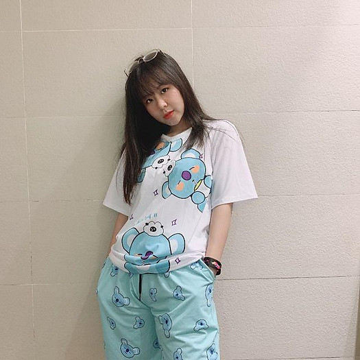 SET ĐỒ BỘ NỮ IN 3D THÚ MỎ VỊT.