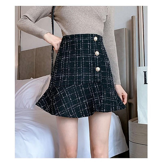 Chân váy dạ tweed sang chảnh