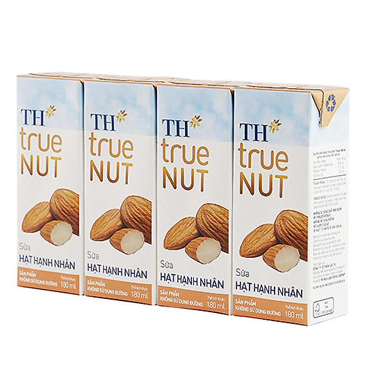 Lốc 4 hộp Sữa hạt Hạnh nhân TH True NUT (180ml)