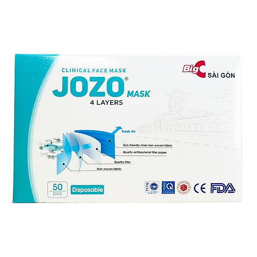 Khẩu trang y tế kháng khuẩn JOZO BigC Saigon mẫu mới