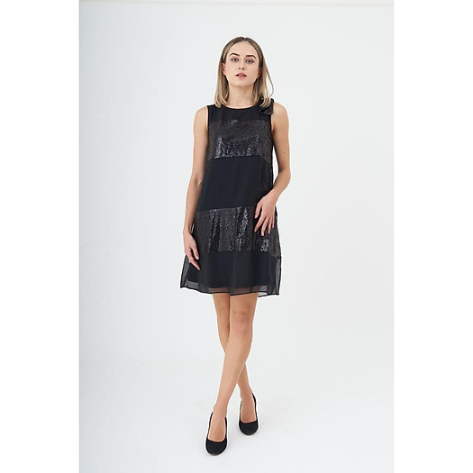 ĐẦM ĐEN SEQUIN DỰ TIỆC SANG TRỌNG XUẤT KHẨU