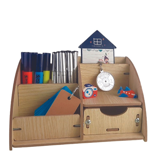 Kệ văn phòng phẩm, hộp cắm bút để bàn kệ đựng bút nhiều ngăn - MO12