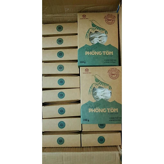 Bánh phồng tôm cao cấp hiệu TRANG ANH TUẤN loại III với 30% tôm càng xanh tươi- Đặc sản Sa Đéc
