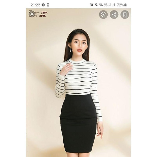 chân váy bút chì vnxk