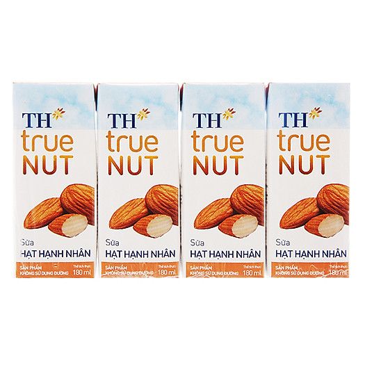 Lốc 4 hộp Sữa hạt Hạnh nhân TH True NUT (180ml)