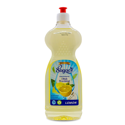 Nước rửa bát đậm đặc Sagacii, không chất tạo màu, không Paraben, không Phốt pho, an toàn khi sử dụng và thân thiện với môi trường