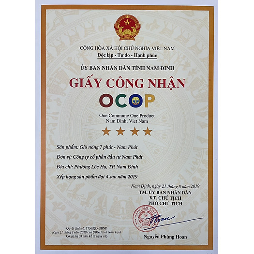 GIÒ BÒ 7 PHÚT SẠCH NAM PHÁT, Gói 10 cái đầy đủ nhãn mác, Xuất Xứ và HSD