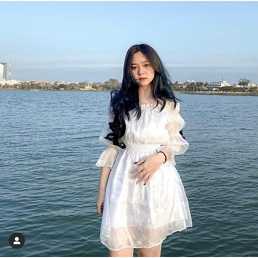 Đầm voan trắng bv H3177
