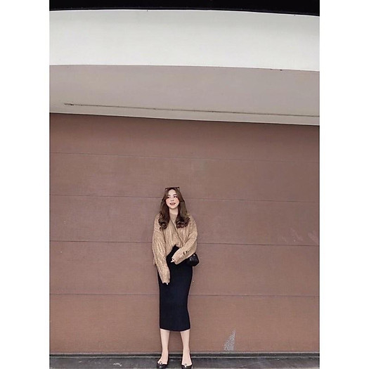 Chân Váy Len Tăm Chất Đẹp- Chân Váy Ôm Dài Đẹp