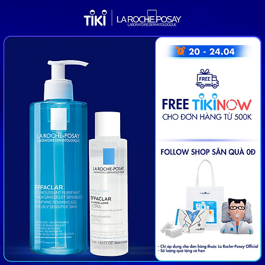 Bộ sản phẩm làm sạch sâu cho da dầu mụn La Roche-Posay Effaclar - Bộ chăm sóc da mặt | TheFaceHolic.com