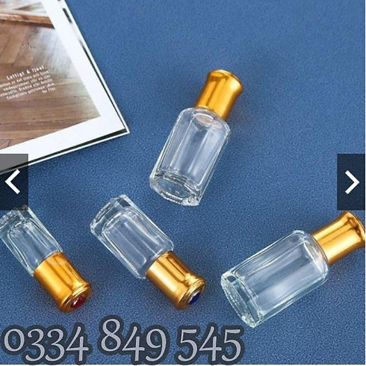 Vỏ bi lăn Dubai 3ml 5ml 10ml thủy tinh thân Ruby - Chai lọ chiết nước hoa, dầu dừa, phễu mini, mỹ phẩm du lịch.