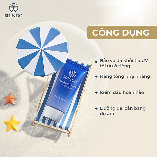 Bijindo Essential - Sun Block Cream Kem Chống Nắng (50g) - Chống