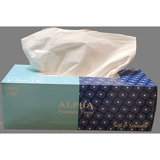 Combo 3 hộp Khăn Giấy Rút ALPHA, 2 Lớp, 150 Tờ/hộp
