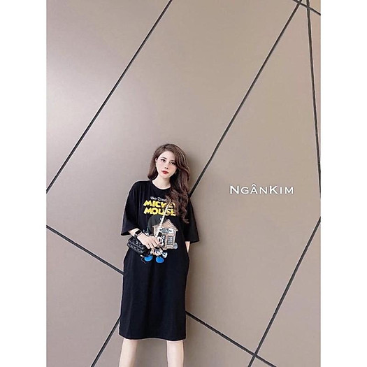 Đầm suông thun cotton