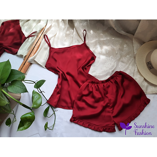 Bộ ngủ 2 dậy lụa satin cao cấp