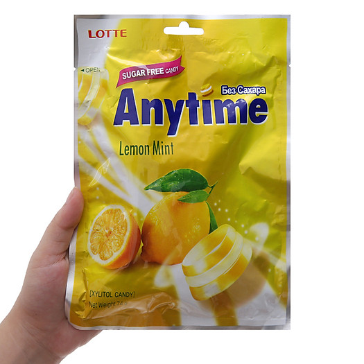 Kẹo Lotte Anytime Chanh - Gói 74g
