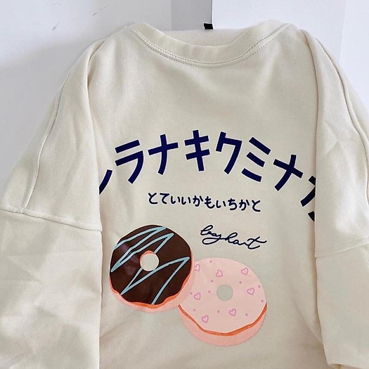 Áo sweater nỉ Donut unisex