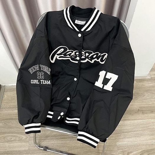 Áo khoác bomber đen trắng - (ah) FLNN 213